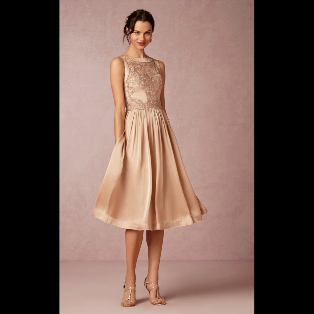 BHLDN Alma by Catherine Deane Bridal Silk Dress - Size 8 in Excellent Condition!